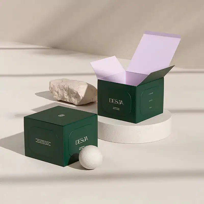 Eco-friendly lotion cream packaging boxes with custom logo printing